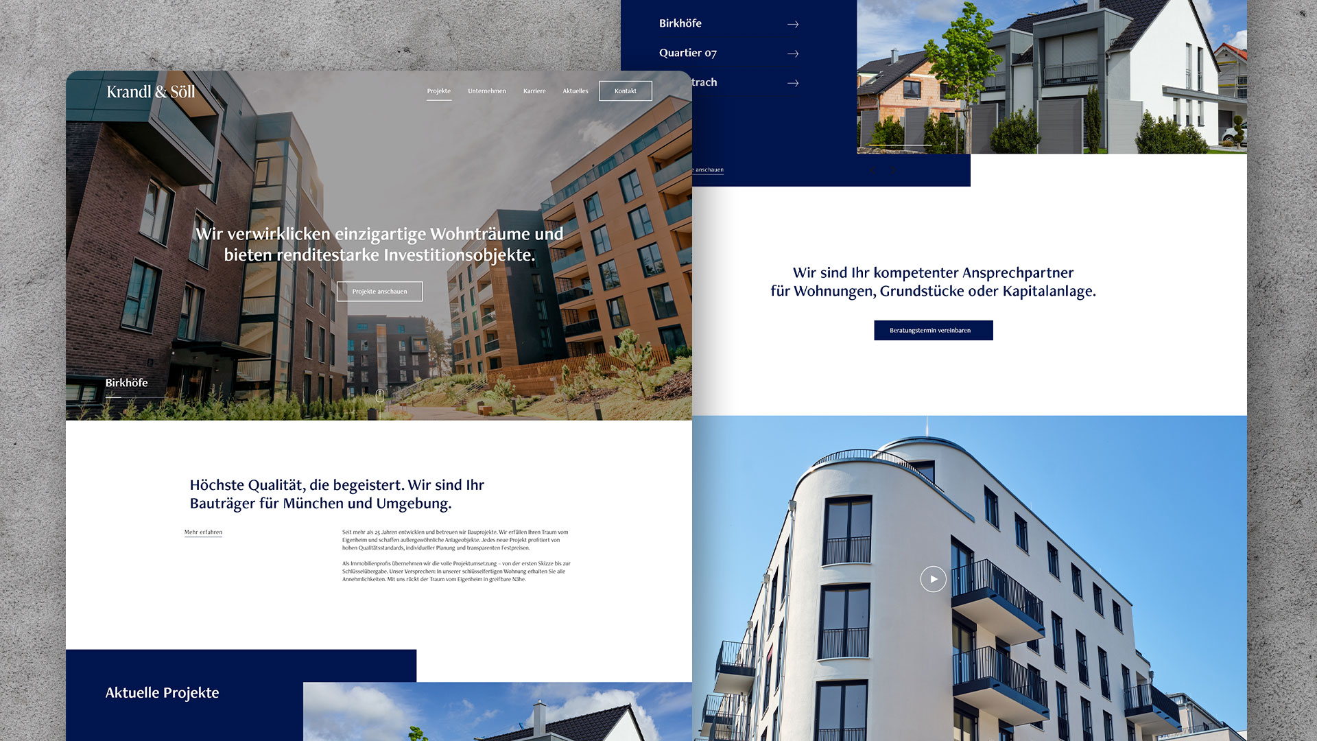 Webdesign für Immobilienmakler Beispiel